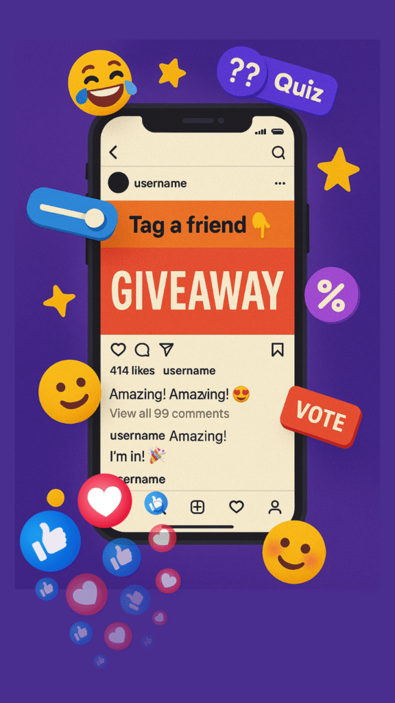 Interactive post with comments, polls, and CTA.